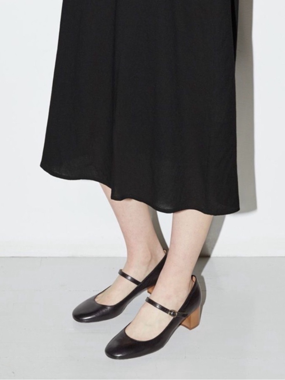 ISABEL MARANT ÉTOILE Louanne Black Leather Wood Block Mary Jane Heels Size 38 - Picture 2 of 15